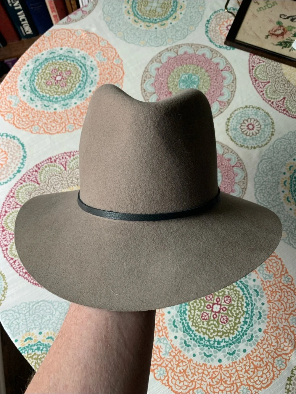 Janessa Leone’ Women’s Taupe Grey Fedora Medium